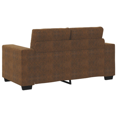 Brun Stof, Træ Medium Holdbar Loveseat Sofa Rektangulær