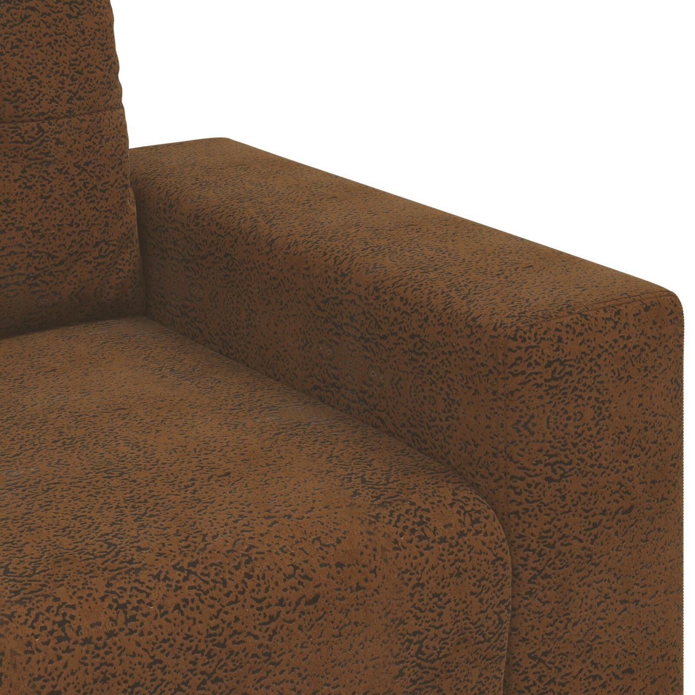 Brun Stof, Træ Medium Holdbar Loveseat Sofa Rektangulær