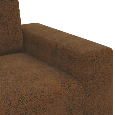 Brun Stof, Træ Medium Holdbar Loveseat Sofa Rektangulær